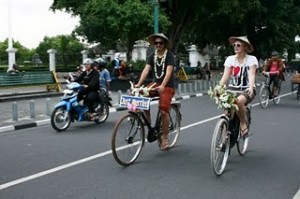 Bicycle for rent in jogja